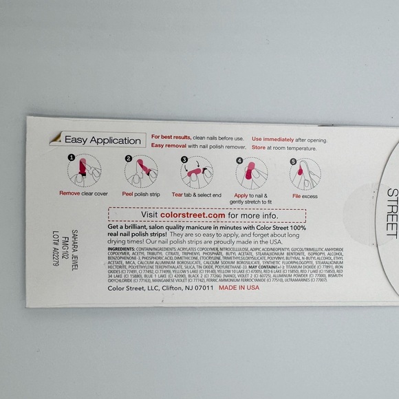 NWT Color Street Easy Peel & Stick Polish Strips Retired Color “Sahara Jewel” - Picture 2 of 4